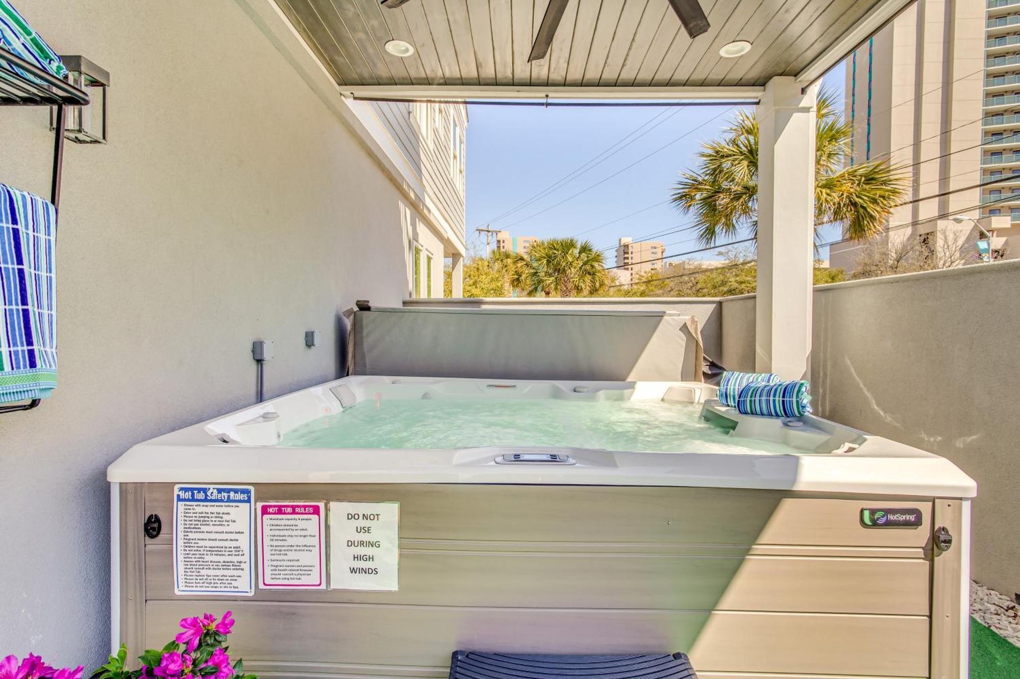 Myrtle Beach House With Hot Tub, Walk To Beach Exterior foto
