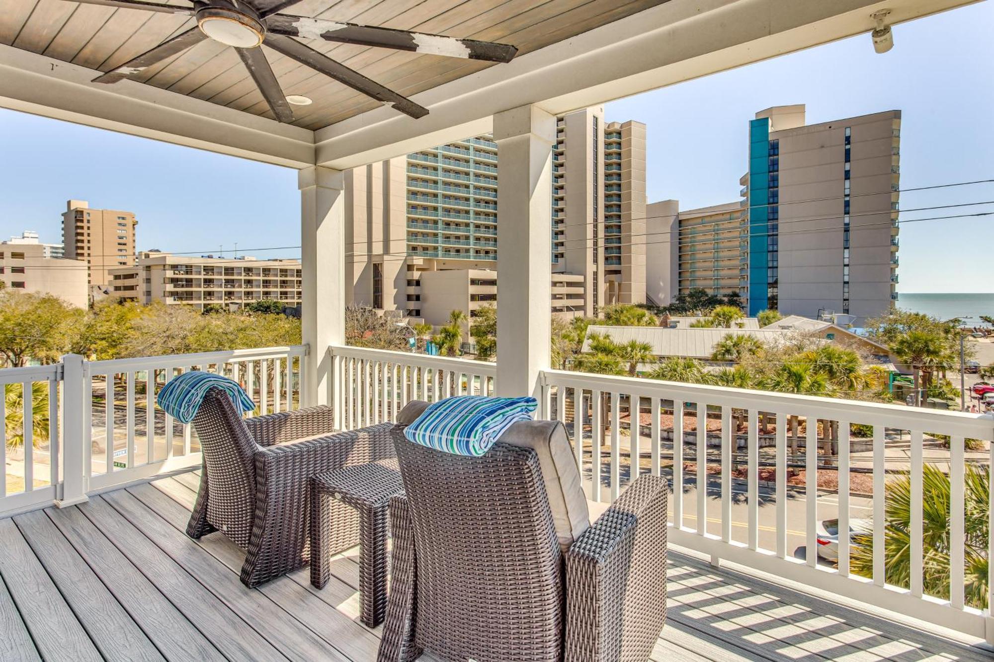Myrtle Beach House With Hot Tub, Walk To Beach Exterior foto